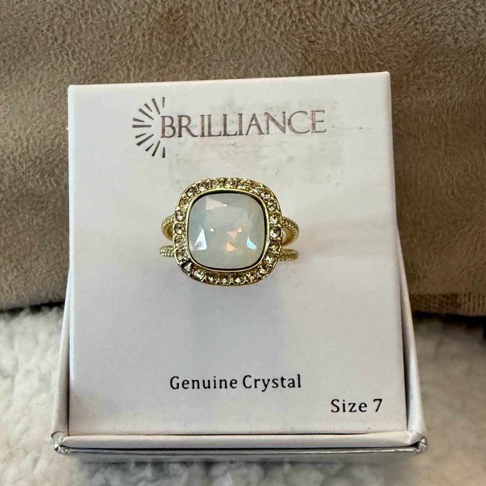 Gold Crystal Ring by Brilliance